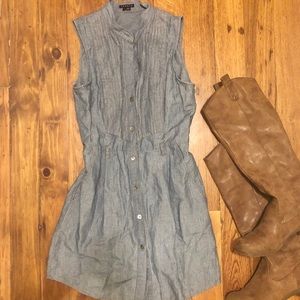 0 Chambray Sleeveless Dress - Theory